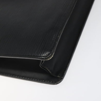 Louis Vuitton Pochette Homme Epi Leather, BLACK, LEATHER, Clutche & pouche