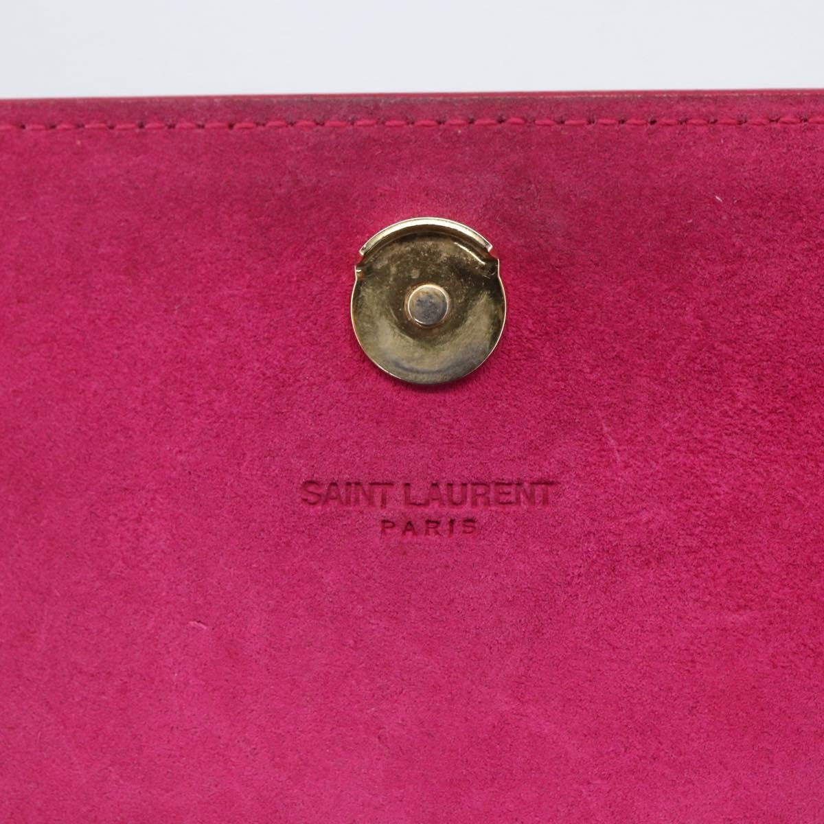 Saint Laurent Classic Monogram Crossbody Bag Grainy Leather, RED, LEATHER, Clutche & pouche