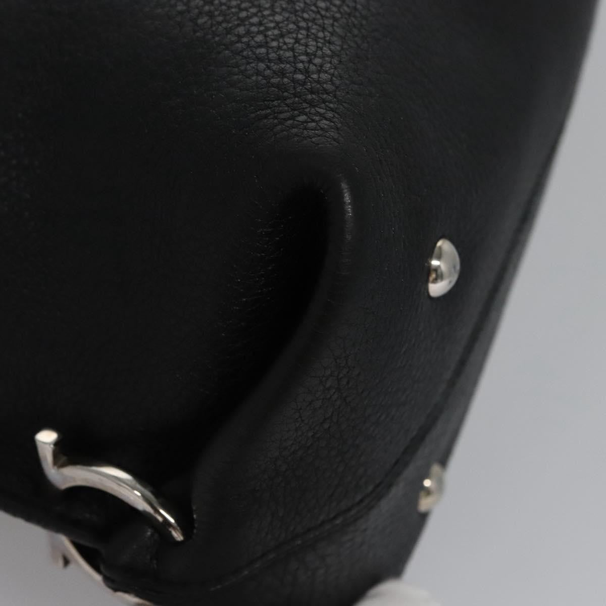 Salvatore Ferragamo Sofia Satchel Leather, BLACK, LEATHER, Handbag