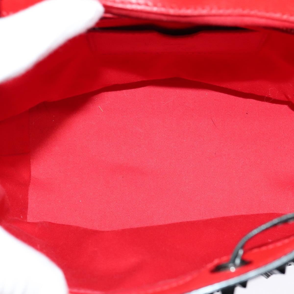 Christian Louboutin Lucky L Convertible Backpack Spiked Leather and Suede, BLACK, LEATHER, Backpack