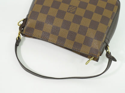 Louis Vuitton Trousse Make Up Bag Damier Canvas, BROWN, CANVAS, Clutche & pouche
