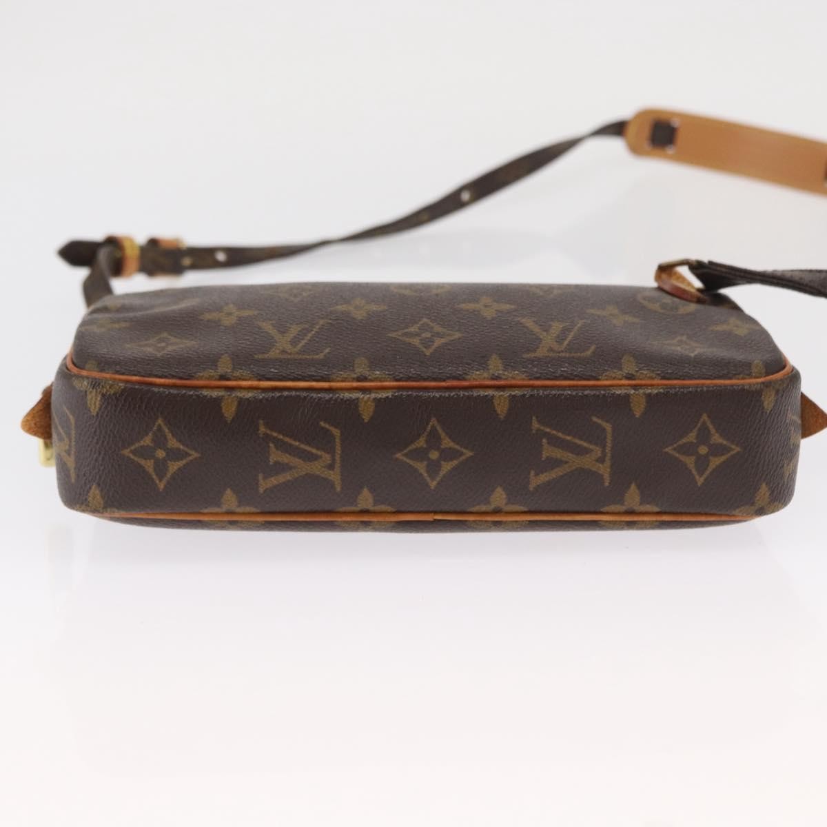 Louis Vuitton Pochette Marly Bandouliere Bag Monogram Canvas, BROWN, CANVAS, Shoulder bag