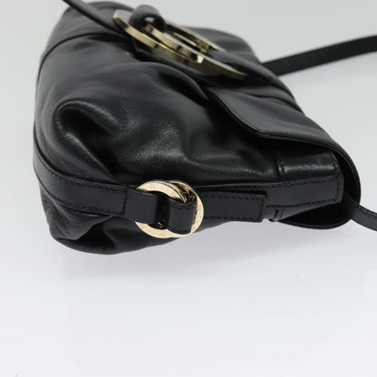 Bvlgari Chandra Flap Shoulder Bag Leather, BLACK, LEATHER, Shoulder bag