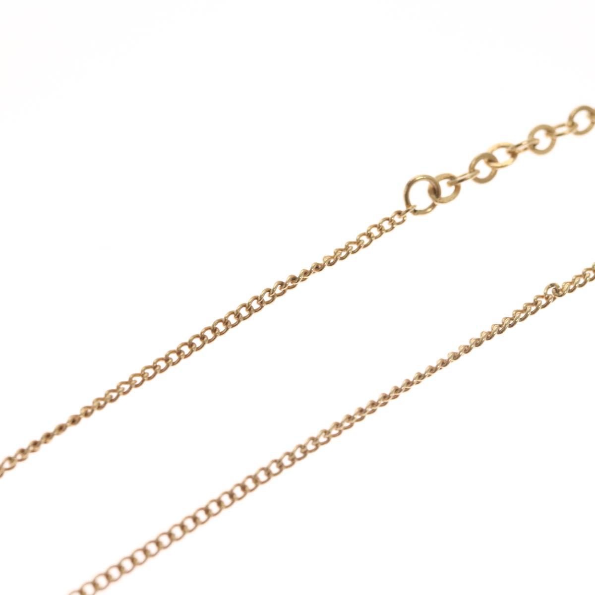 Christian Dior Logo Heart Pendant Necklace Metal, GOLD, METAL, Necklace