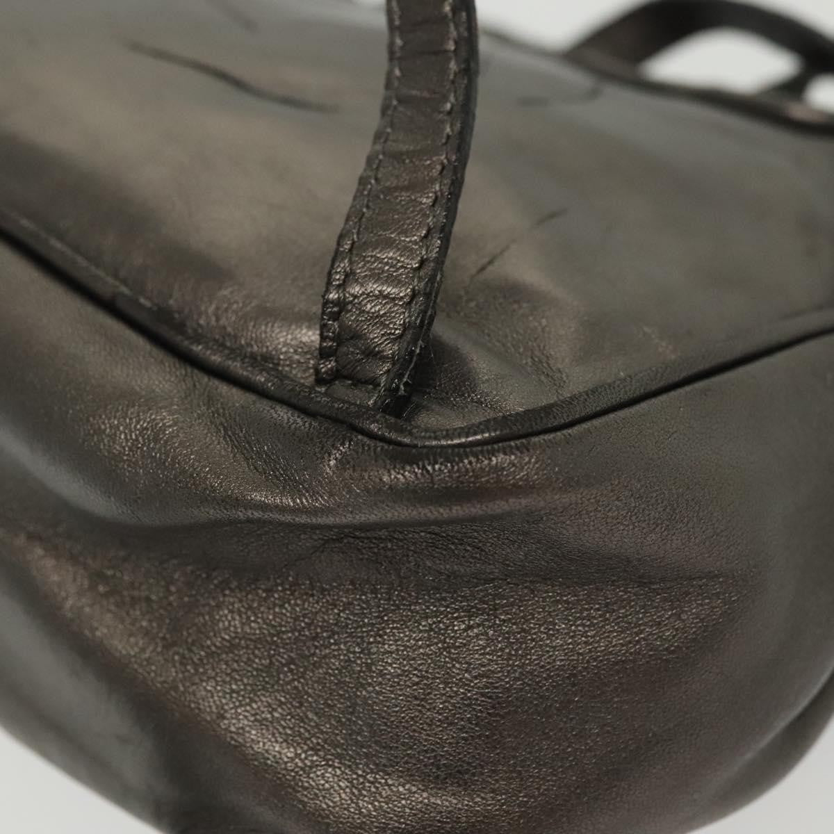 Bottega Veneta Intrecciato Backpack Patent Leather, METALLIC, LEATHER, Backpack