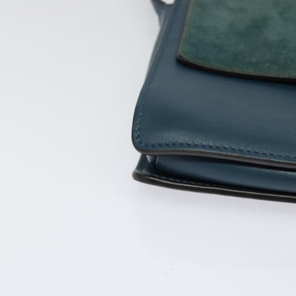 Chloe Faye Crossbody Leather and Suede, Blue, Suede, Handbag