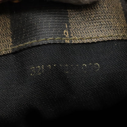 Fendi Pequin Front Pocket Backpack Coated Canvas, BROWN, CANVAS, Backpack