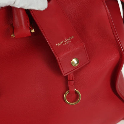 Saint Laurent Classic Y Cabas Leather, RED, LEATHER, Handbag