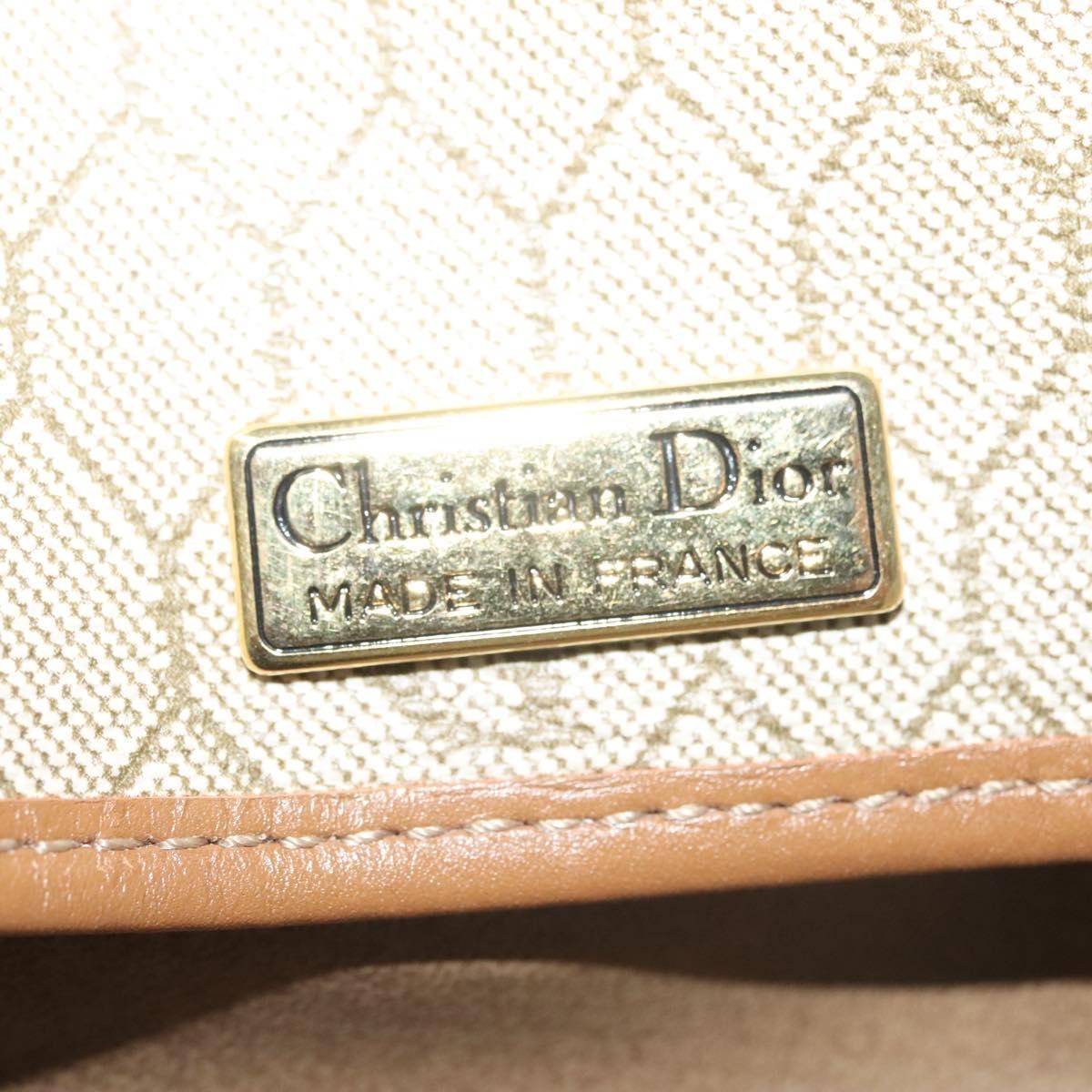 Christian Dior Vintage Honeycomb chain Canvas, BEIGE, CANVAS, Handbag