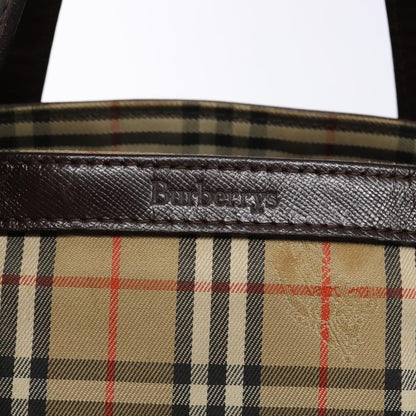 Burberry Nova Check Handbag Nova Check Canvas and leather, BEIGE, CANVAS, Handbag