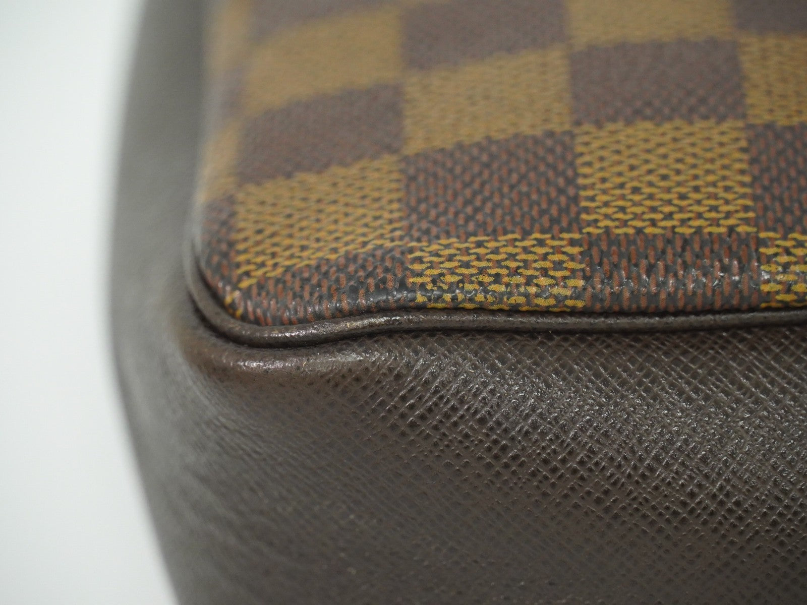 Louis Vuitton Trousse Make Up Bag Damier Canvas, BROWN, CANVAS, Clutche & pouche