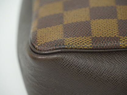 Louis Vuitton Trousse Make Up Bag Damier Canvas, BROWN, CANVAS, Clutche & pouche
