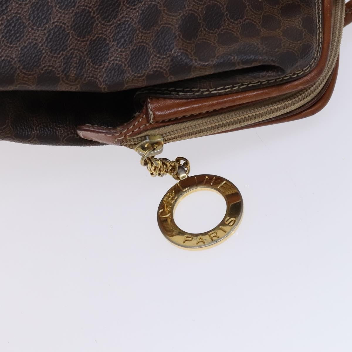 Celine Vintage Macadam Shoulder Bag Canvas, BROWN, CANVAS, Shoulder bag