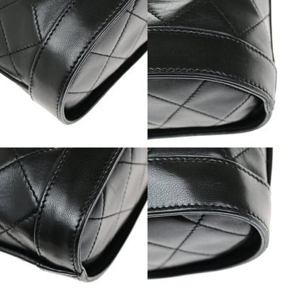 Chanel Vintage Tassel Box Bag Quilted Leather, BLACK, LEATHER, Shoulder bag