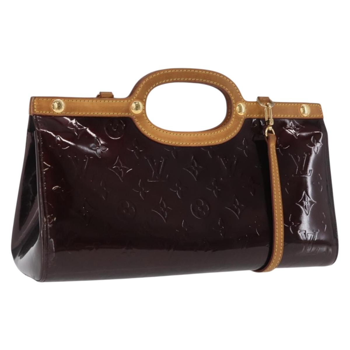 Louis Vuitton Roxbury Drive Handbag Monogram Vernis, PURPLE, PATENT_LEATHER, Handbag