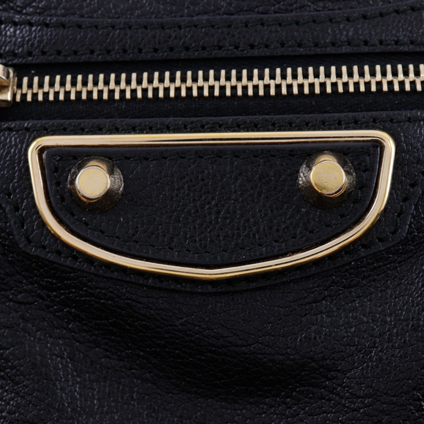 Balenciaga City Classic Metallic Edge Bag Leather, Black, Leather, Handbag