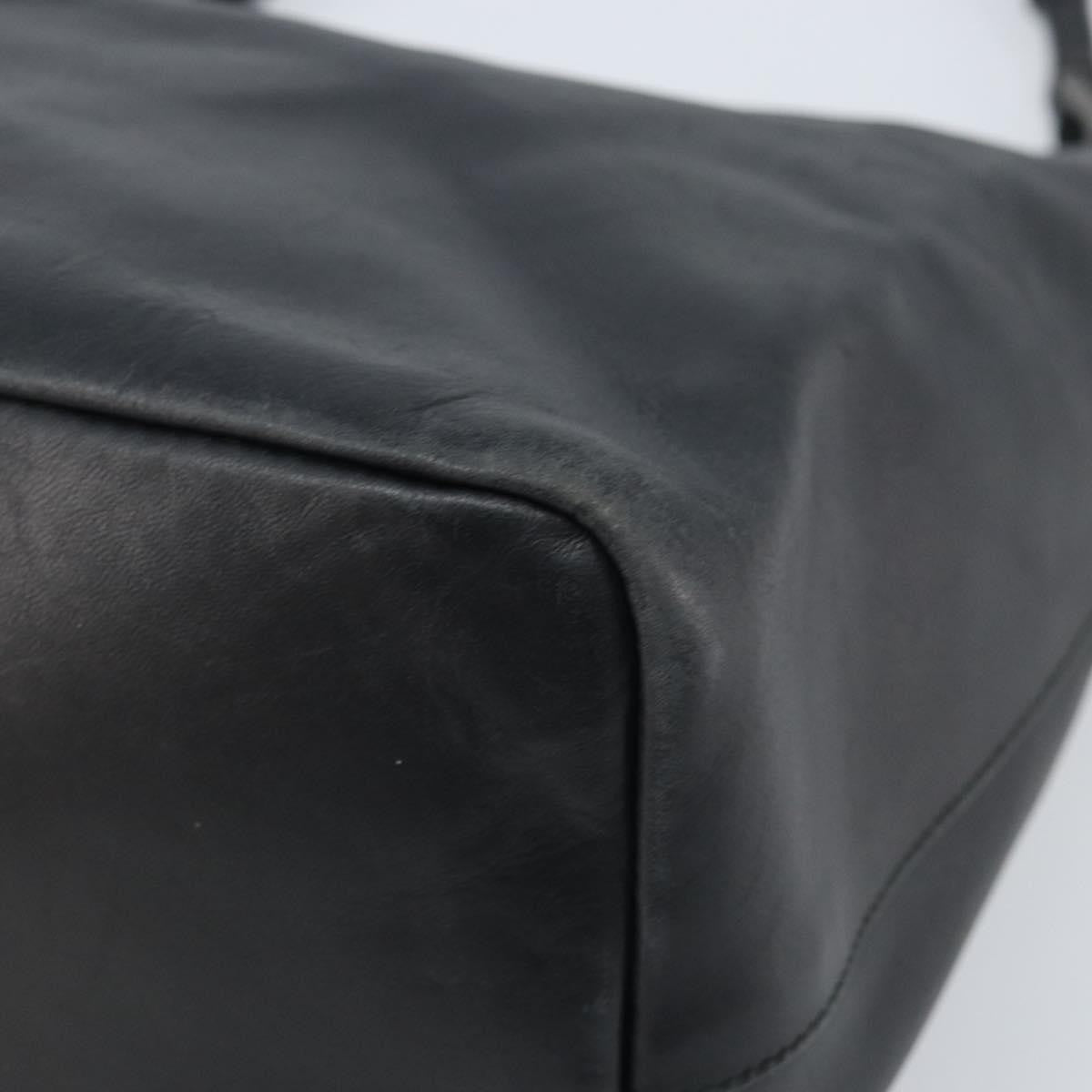 Gucci Vintage Bamboo Hobo Leather, BLACK, LEATHER, Handbag