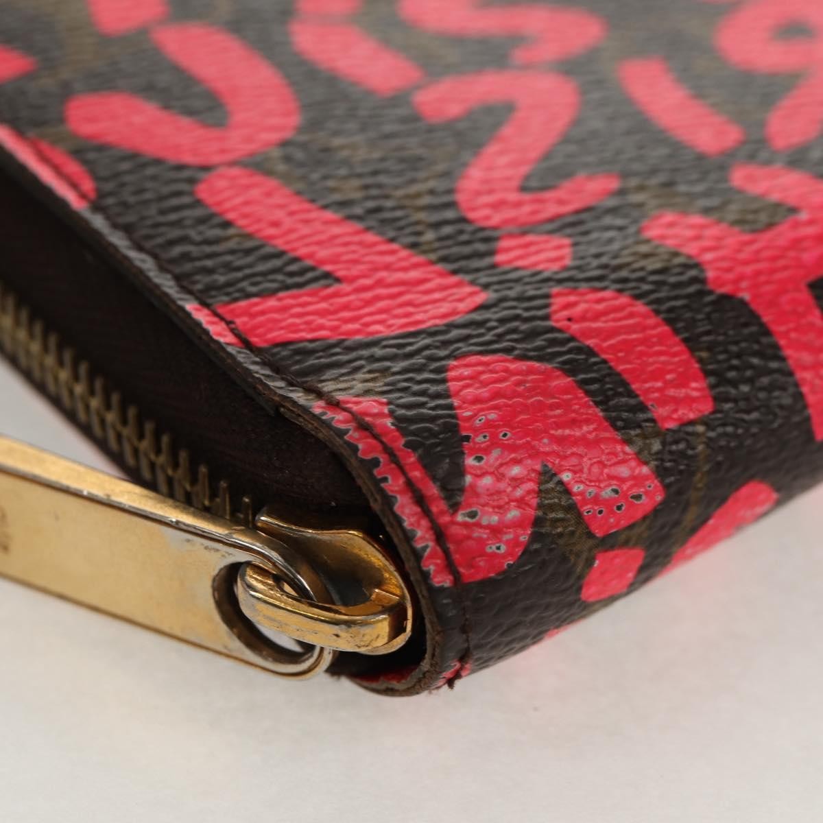 Louis Vuitton Zippy Wallet NM Monogram Graffiti, PINK, CANVAS, Wallets