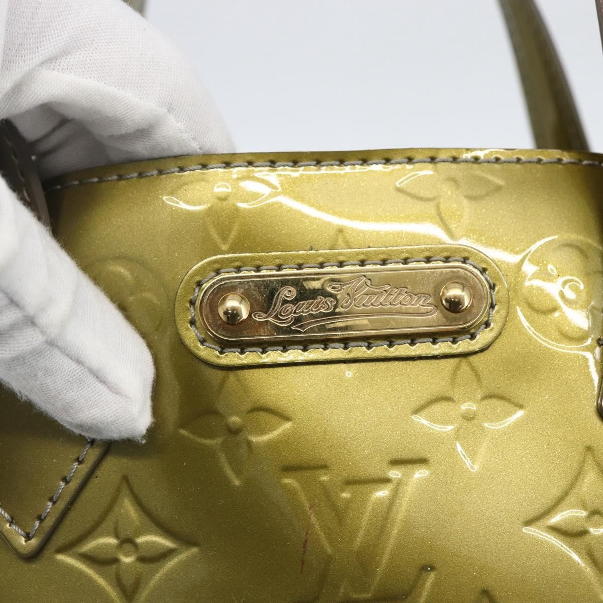 Louis Vuitton Wilshire Handbag Monogram Vernis, GREEN, PATENT_LEATHER, Handbag