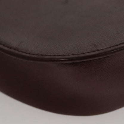 Christian Dior Vintage Trotter Shoulder Bag Embroidered Diorissimo Canvas, BURGUNDY, LEATHER, Shoulder bag