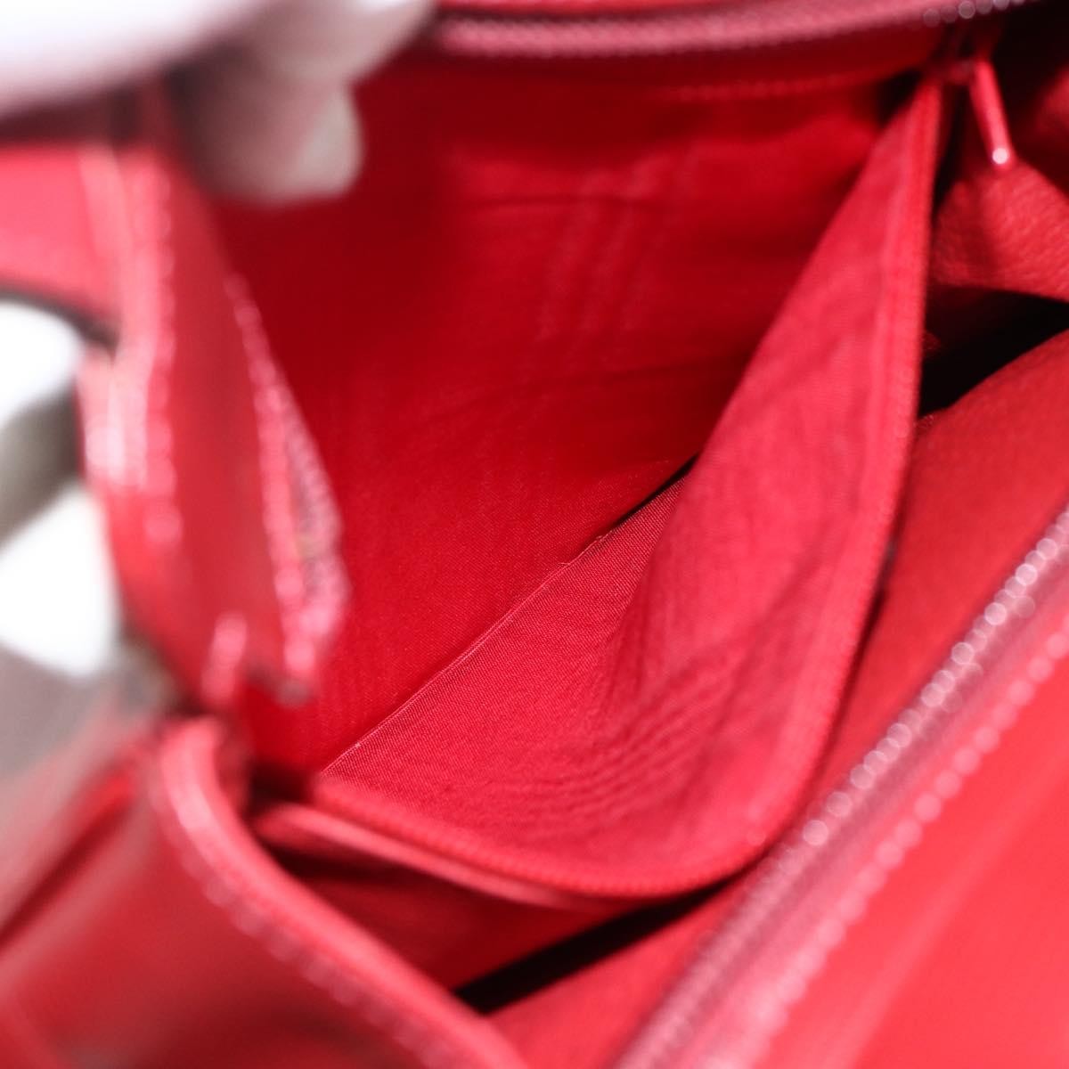 Celine Circle logo Leather, Burgundy, Leather, Tote Bag