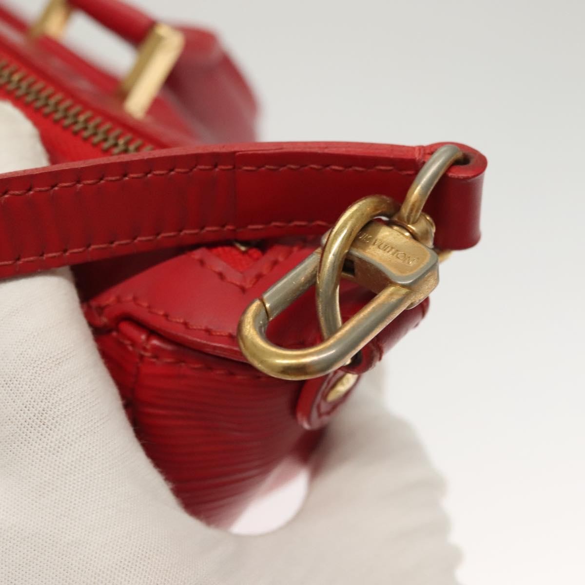 Louis Vuitton Danura Handbag Epi, RED, LEATHER, Handbag