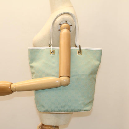Gucci Vintage Bucket Shopping Tote GG Canvas, BLUE, CANVAS, Tote bag