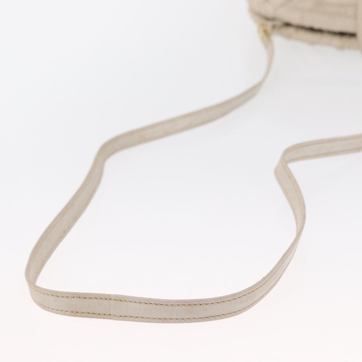 Celine Vintage Shoulder Bag Leather, WHITE, LEATHER, Shoulder bag