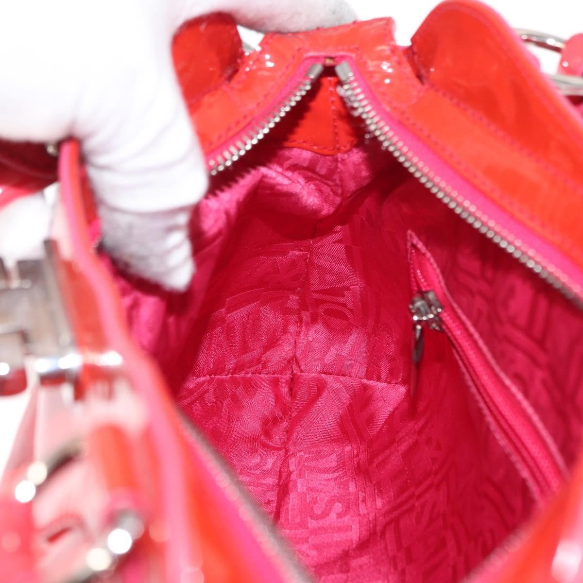 Salvatore Ferragamo Gancini handbag Patent leather, RED, PATENT_LEATHER, Handbag