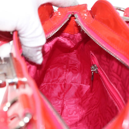 Salvatore Ferragamo Gancini handbag Patent leather, RED, PATENT_LEATHER, Handbag