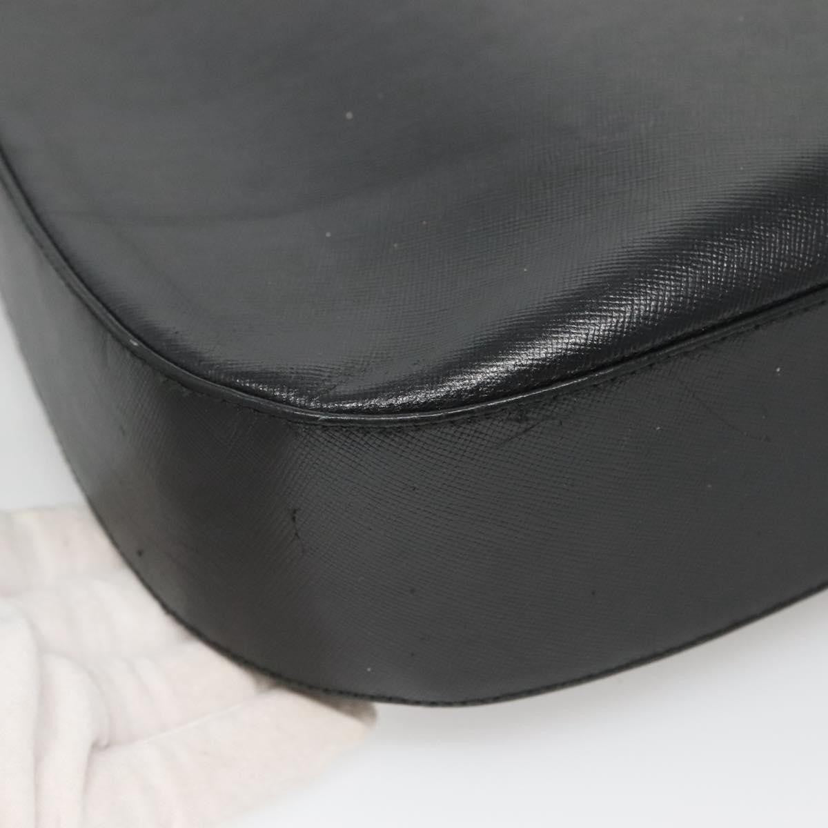 Salvatore Ferragamo Gancini Shoulder Bag Leather, BLACK, LEATHER, Shoulder bag