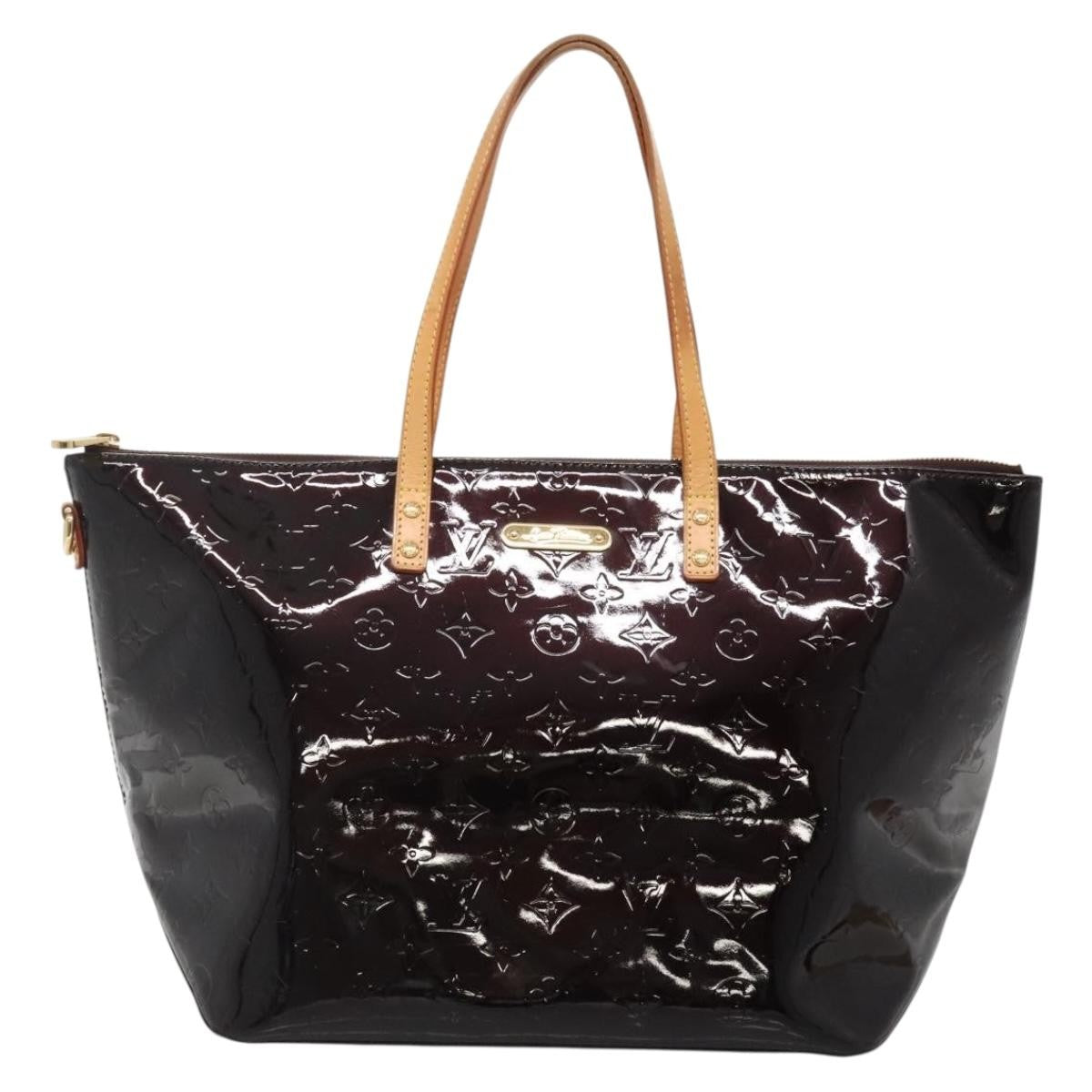 Louis Vuitton Bellevue Handbag Monogram Vernis, PURPLE, PATENT_LEATHER, Tote bag