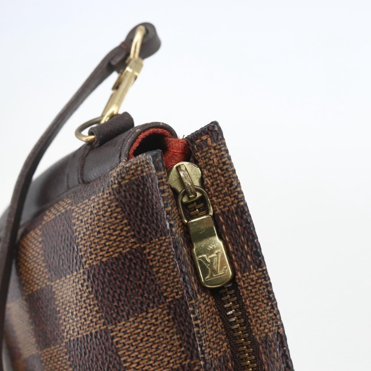 Louis Vuitton Trousse Make Up Bag Damier Canvas, BROWN, CANVAS, Clutche & pouche