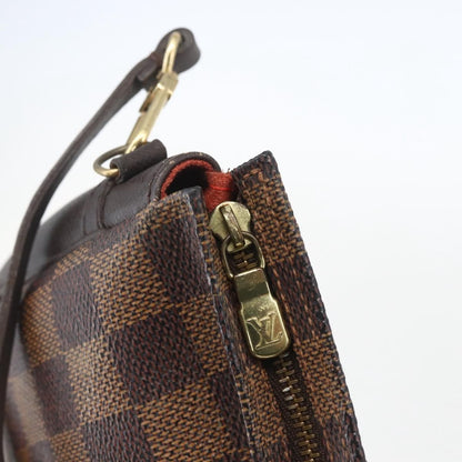 Louis Vuitton Trousse Make Up Bag Damier Canvas, BROWN, CANVAS, Clutche & pouche