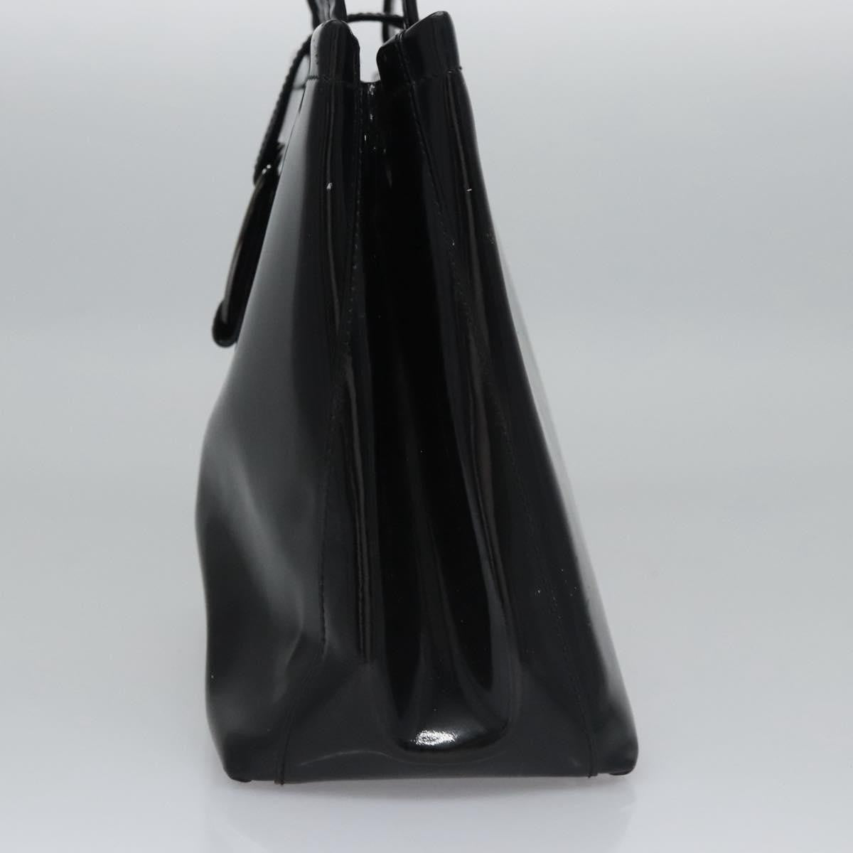 Salvatore Ferragamo Vara Tote Patent Leather, BLACK, PATENT_LEATHER, Handbag