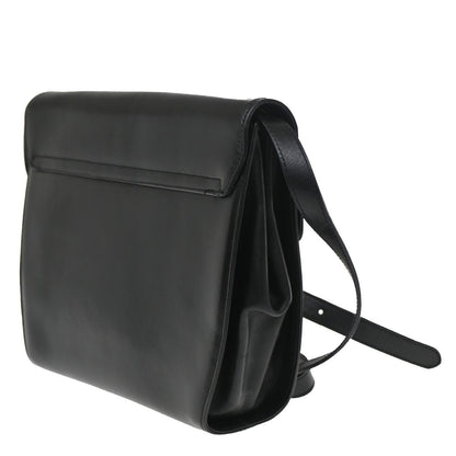Salvatore Ferragamo Gancini Shoulder Bag Leather, Black, Leather, Shoulder Bag