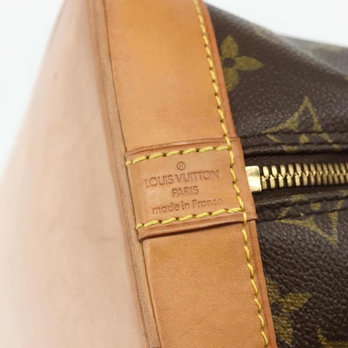 Louis Vuitton Alma Handbag Monogram Canvas, Brown, Canvas, Handbag