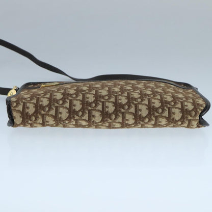 Christian Dior Vintage Trotter Shoulder Bag Canvas, BROWN, CANVAS, Shoulder bag