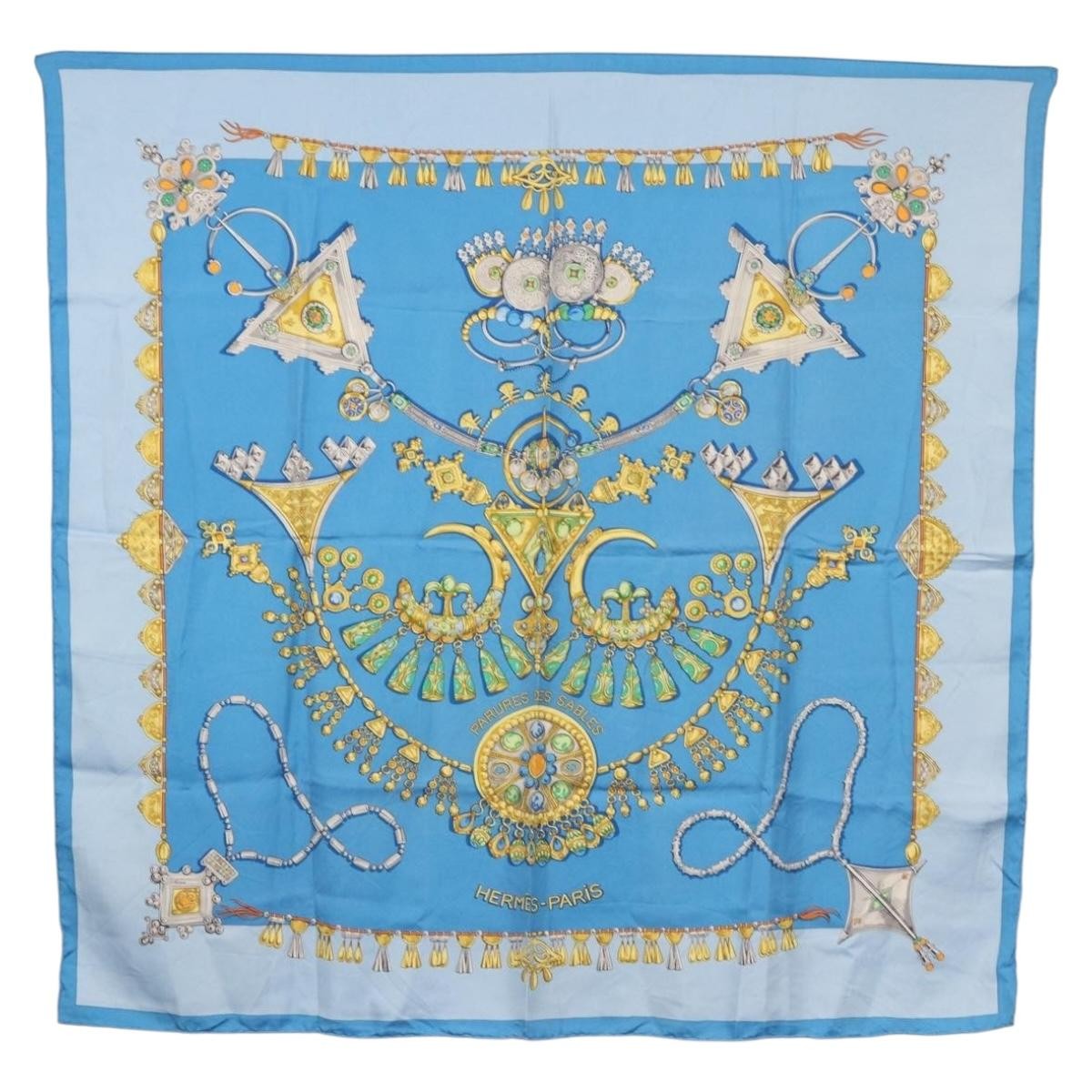 Hermes Carré 90 Silk multicolor, BLUE, SILK, Scarve & shawl