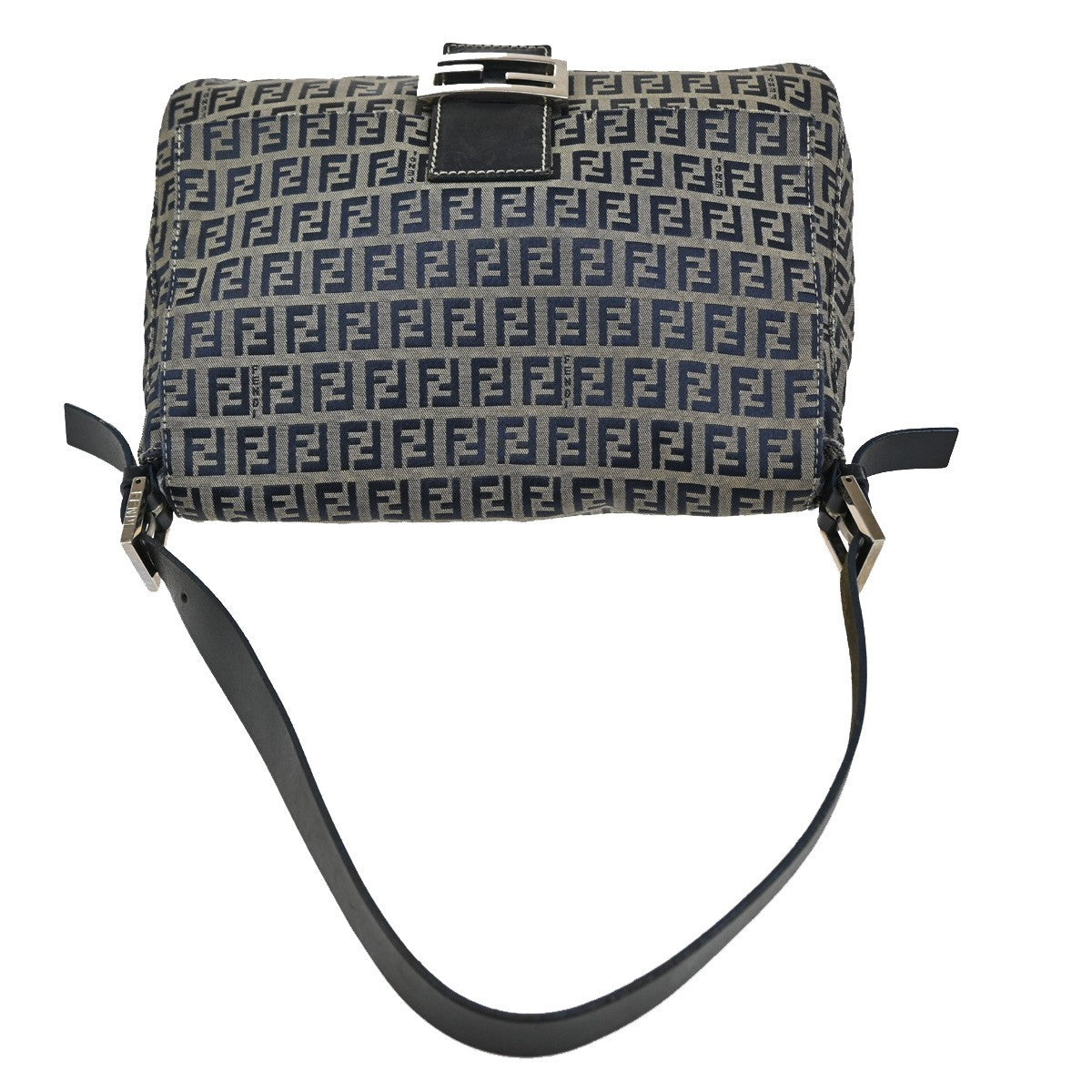 Fendi Mamma Baguette Zucca canvas, NAVY, CANVAS, Shoulder bag