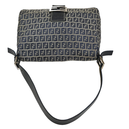 Fendi Mamma Baguette Zucca canvas, NAVY, CANVAS, Shoulder bag