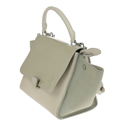 Celine Trapeze Bag Leather, BEIGE, LEATHER, Handbag