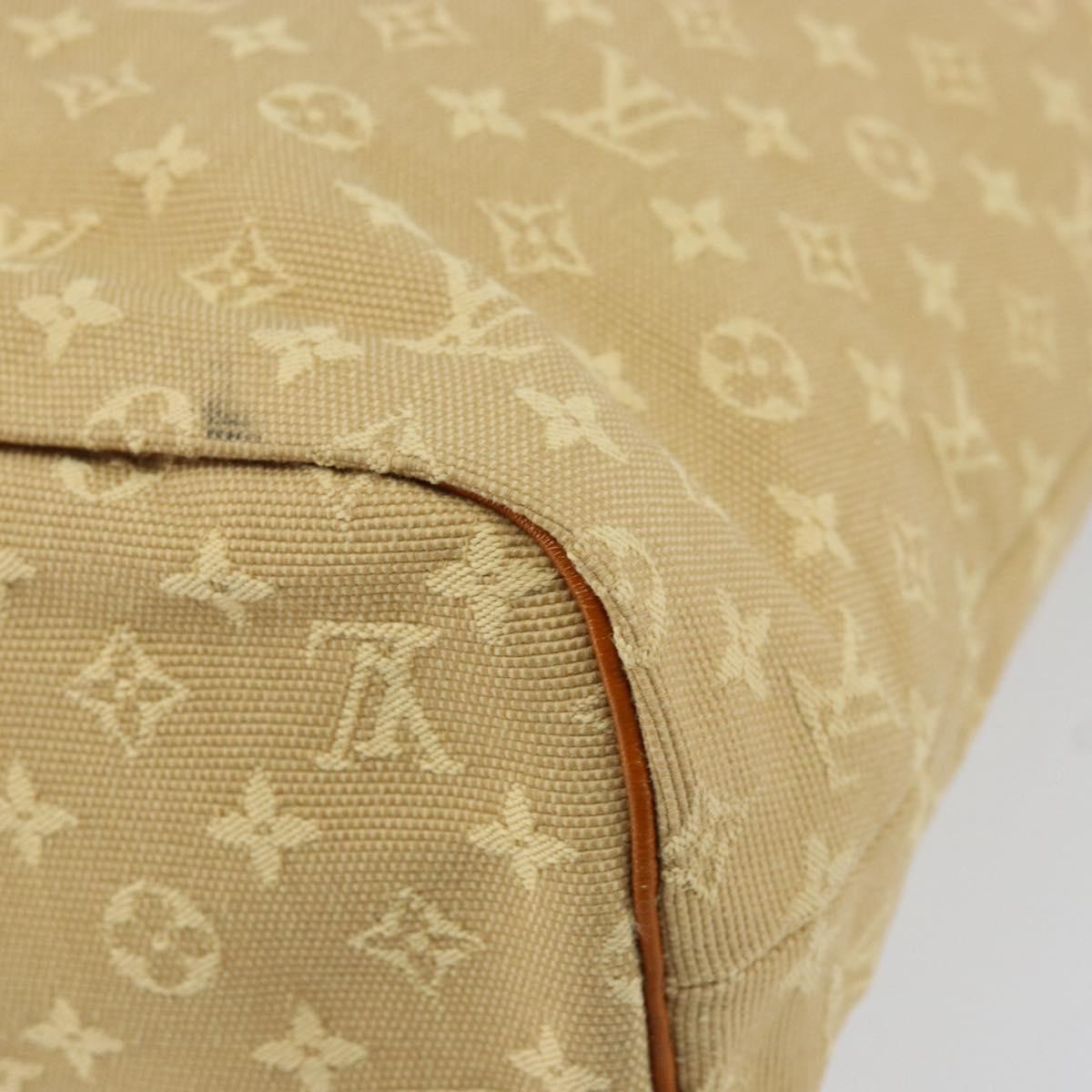 Louis Vuitton Lucille Handbag Mini Lin, BEIGE, CANVAS, Tote bag