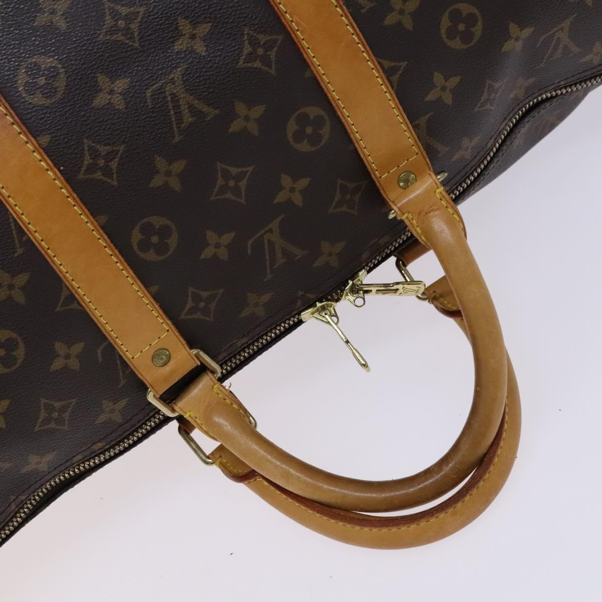 Louis Vuitton Keepall Bag Monogram Canvas, BROWN, CANVAS, Travel bag