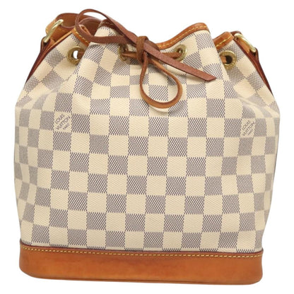 Louis Vuitton Noe Handbag Damier, WHITE, CANVAS, Handbag