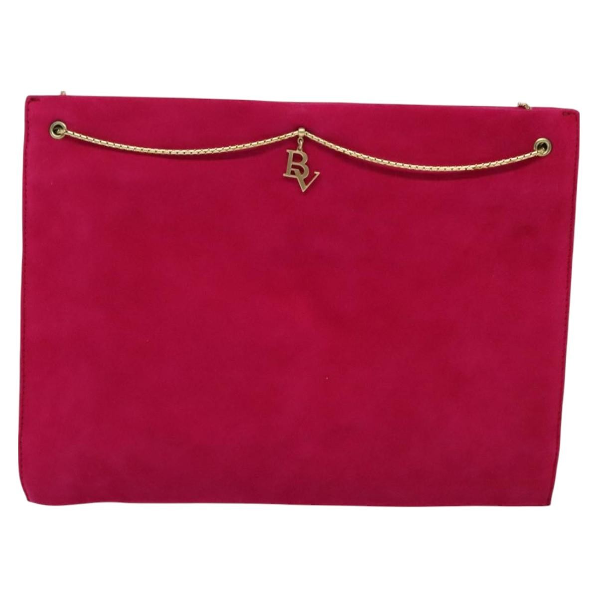 Bottega Veneta Vintage Shoulder Bag Suede, PINK, SUEDE, Shoulder bag