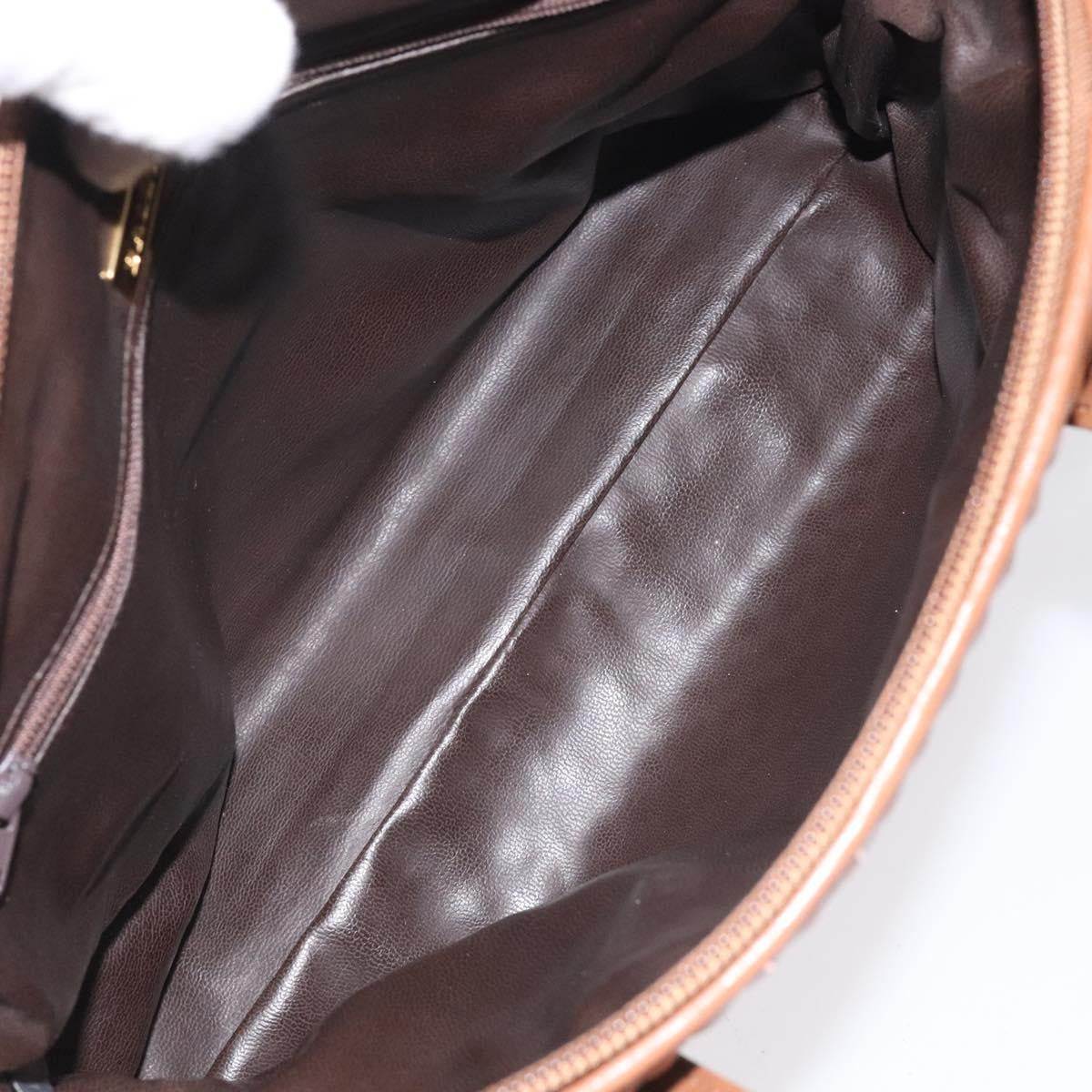 Bally Vintage Handbag Quilted Leather, Brown, Leather, Handbag