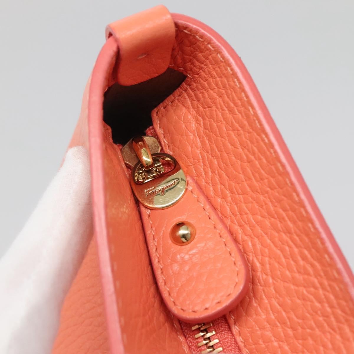 Salvatore Ferragamo Bice Tote Leather, ORANGE, LEATHER, Tote bag