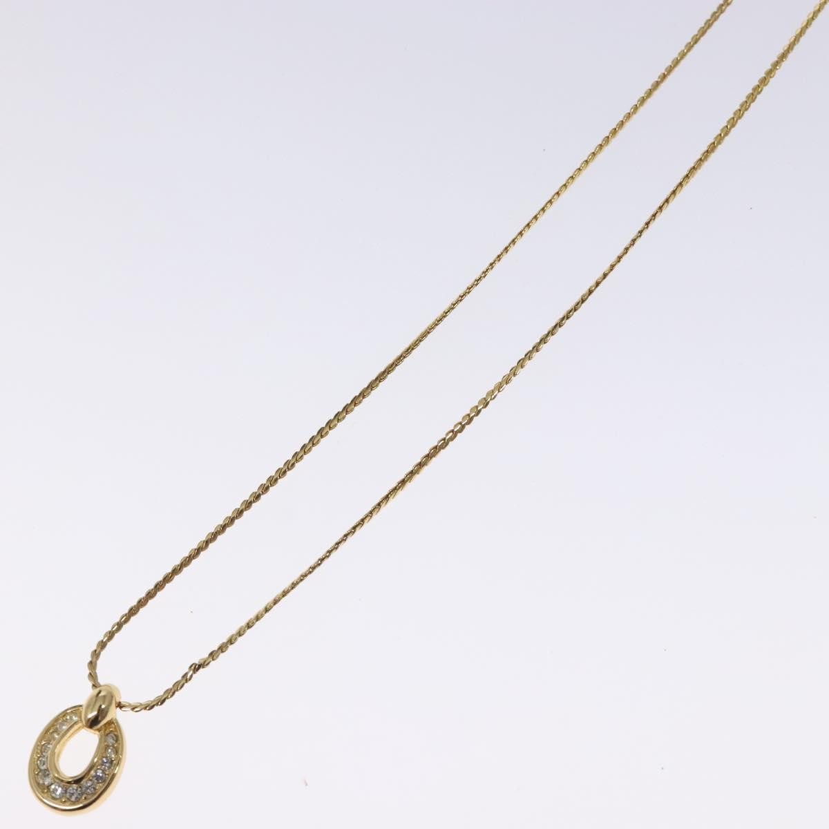 Christian Dior Collar Necklace Metal with Faux Pearls, GOLD, METAL, Necklace