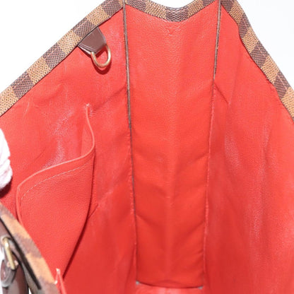 Louis Vuitton Sac Plat Bag Damier, BROWN, CANVAS, Handbag